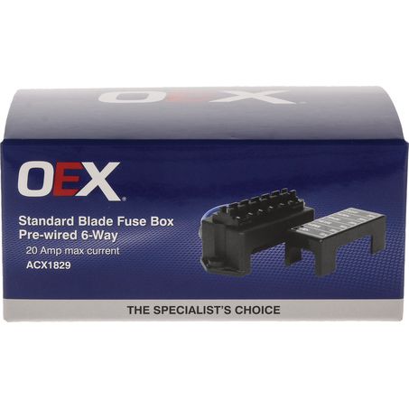 OEX Fuse Box Standard Blade 6 Way 20A 1 Pce
