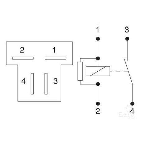 OEX Mini Relay 12V Normally Closed 15A - Resistor Protected