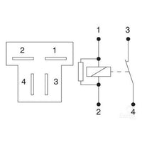 OEX Mini Relay 12V Normally Closed 15A - Resistor Protected