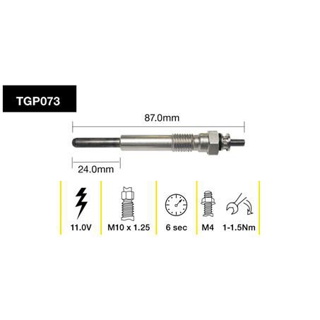 TRIDON GLOW PLUG 11.0V TGP073
