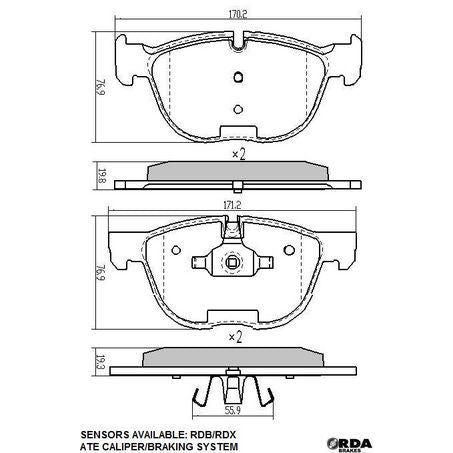 RDA BRAKES RDA Phantom Ceramic Brake Pad Set RDC2264