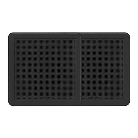 FUSION ELECTRONICS FUSION 6.5" 120W FM SERIES FLUSH MOUNT SQUARE MARINE SPEAKERS BLACK GRILL FM-65SB, 010-02299-11