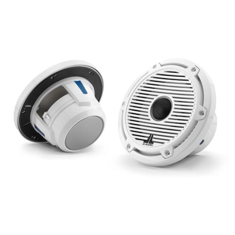 FUSION ELECTRONICS JL AUDIO M6-650X-C-GWGW 6.5" MARINE COAXIAL SPEAKERS GLOSS WHITE CLASSIC GRILLE 010-03089-00