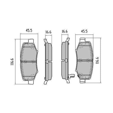 RDA PHANTOM CERAMIC BRAKE PAD SET DODGE JEEP RDC2007