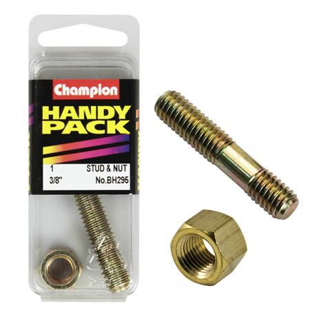 CHAMPION AUTO PARTS Champion Manifold Stud & Nut 3/8in. x 3in. UNC BH295