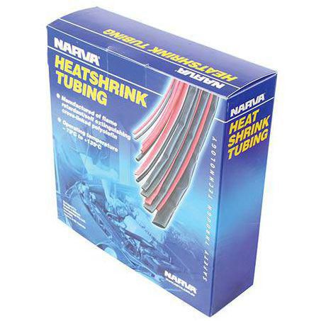 Narva HEAT SHRINK STANDARD BLACK ID: 4.8MM LENGTH: 10M