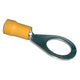 Narva Crimp Terminal Ring Yellow Terminal Entry 9.5mm Vinyl 100 Pce