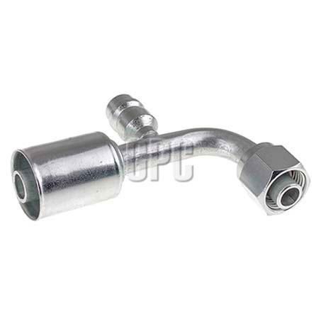 OEX Steel Fitting # 8 FOR - Beadlock Step Up #10 90 With R134a Port