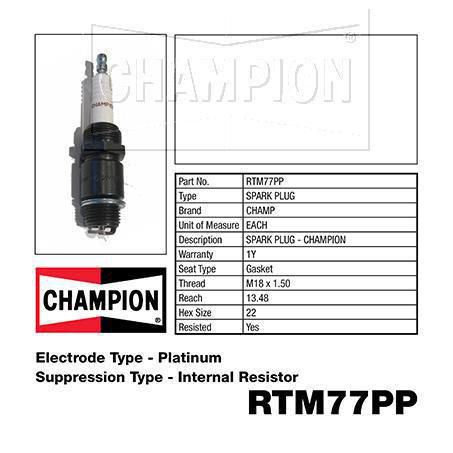 Champion Industrial Spark Plug RTM77PP