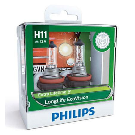 Philips H11 Globe 12v 55w Longlife Ecovision - Box of 2 12362LLECOS2