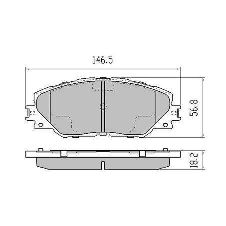 RDA GP MAX LOW METALLIC BRAKE PAD SET TOYOTA RDB1932