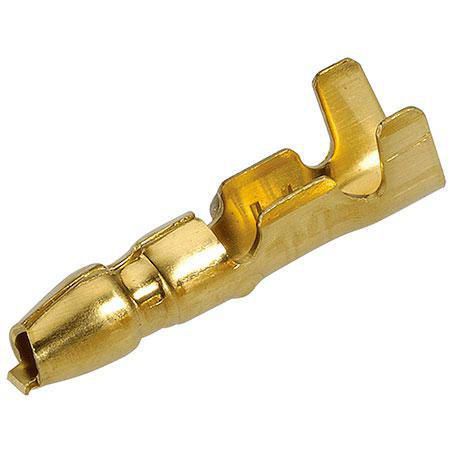 Narva Crimp Terminal Male Bullet Brass Terminal Entry 4mm 100 Pce