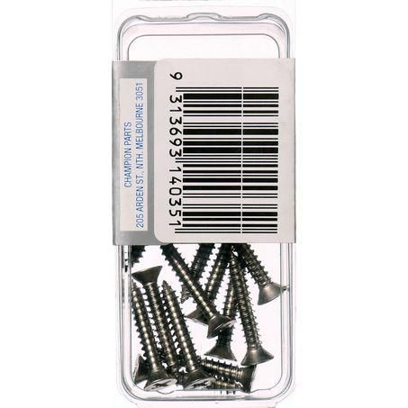 CHAMPION AUTO PARTS Champion Self Tapping Screw Pack 6G x 1in. CSP06
