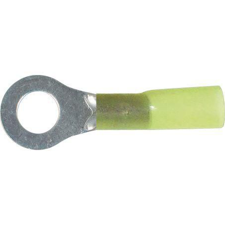 OEX Crimp Terminal Ring Yellow ID 6.3mm Heat Shrinkable 50 Pce