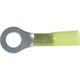OEX Crimp Terminal Ring Yellow ID 6.3mm Heat Shrinkable 50 Pce