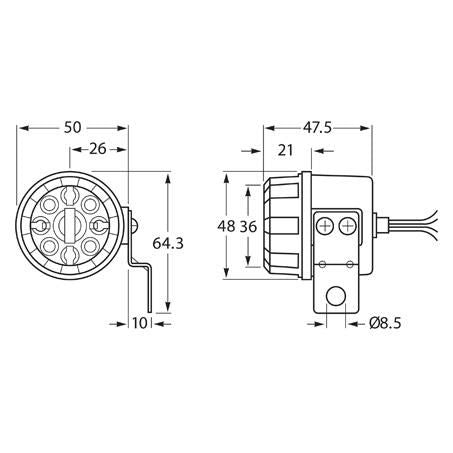 HELLA Backup Alarm 12 to 36V Fixed Volume 89Db 6023