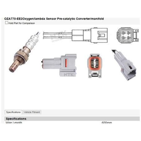 NTK Oxygen Sensor OZA770-EE2