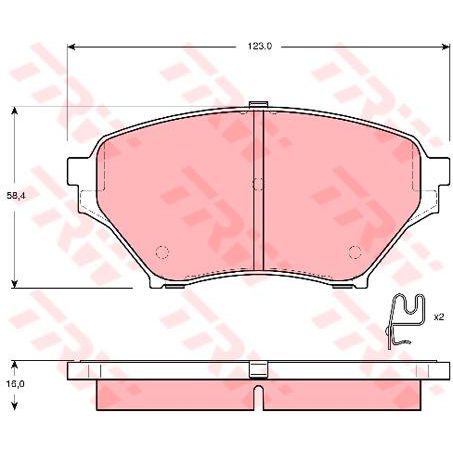TRW Brake Pad Set (DB1386)