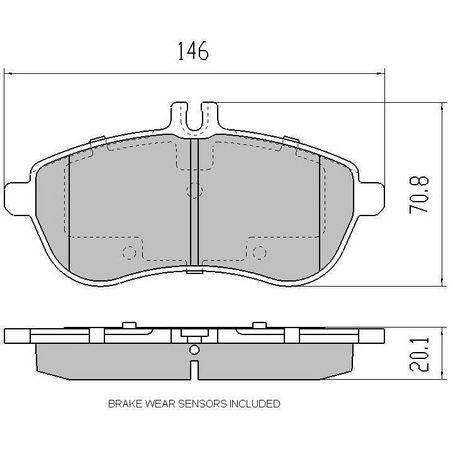 RDA PHANTOM CERAMIC BRAKE PAD SET MERCEDES-BENZ RDC2152