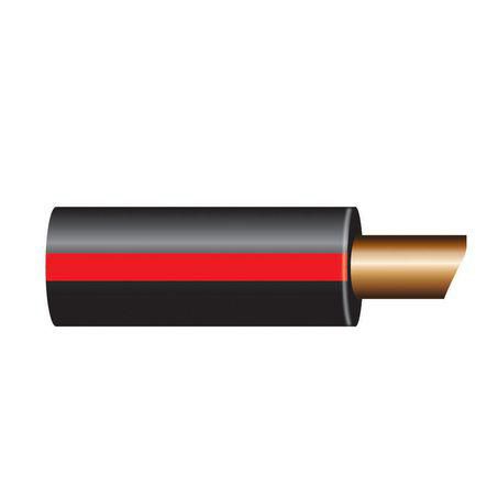 OEX 2mm Single Core Automotive Cable Black With Red Trace 50M