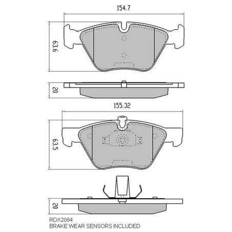 RDA PHANTOM CERAMIC BRAKE PAD SET BMW RDC2084