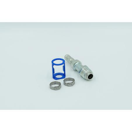 Burgaflex Steel Fitting # 10 MOR - Reduced Burgaclip #10 Straight SCX1403