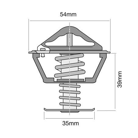 Tridon High Flow Thermostat 54mm - 82 Degrees C TT354-180P
