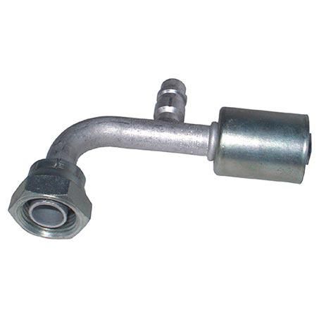 Atco Aluminium Fitting # 10 FOR - Beadlock #10 90° With R134a Port BLX1323-3