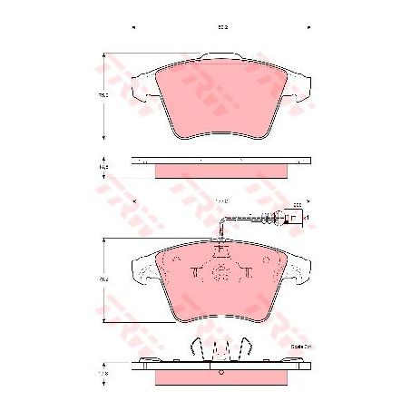 TRW Brake Pad Set Inc. Wear Sensor (DB1947)