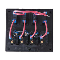DRIVETECH 4x4 Rocker 4 Switch Panel On - Off - SPST 12 or 24V Blue Illumination