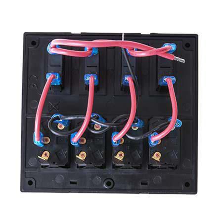 DRIVETECH 4x4 Rocker 4 Switch Panel On - Off - SPST 12 or 24V Blue Illumination