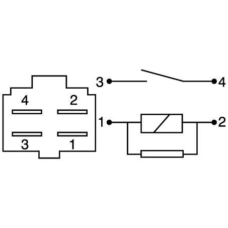 OEX Mini Relay 12V Normally Open 22A - Resistor Protected