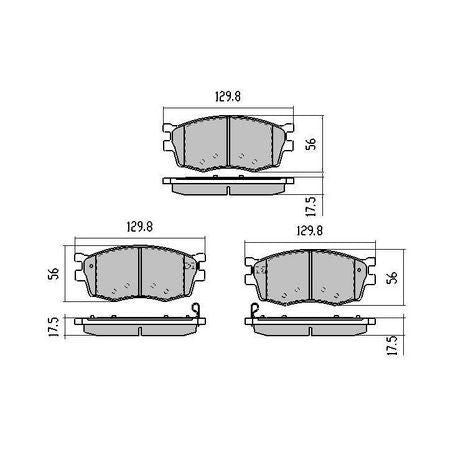 RDA PHANTOM CERAMIC BRAKE PAD SET HYUNDAI KIA RIO RDC1934