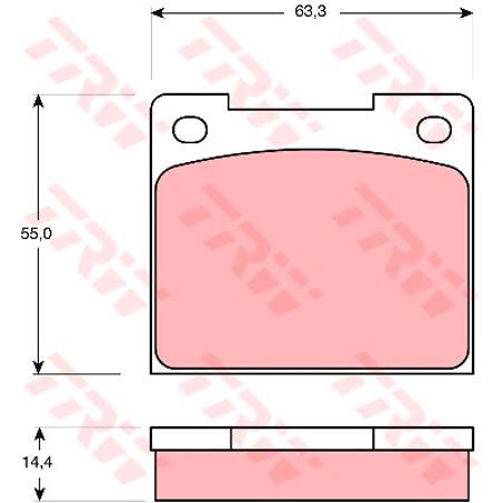 TRW DTEC Brake Pad Set (DB538)