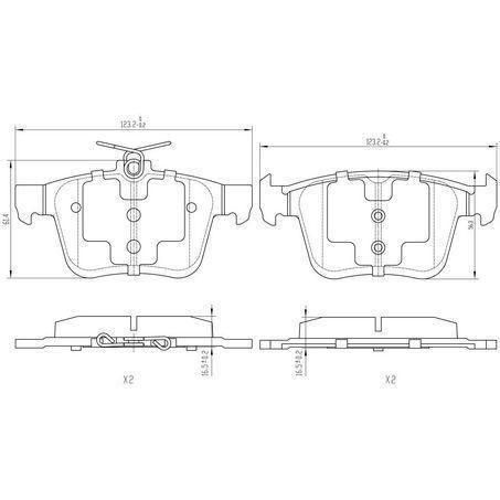 RDA BRAKE PADS REAR AUDI SKODA VW