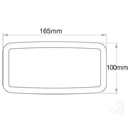 HELLA Semi Sealed Beam Rectangle 165 x 100mm Globe Style H4 1044