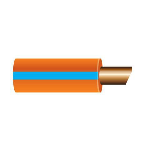 OEX 4mm Single Core Automotive Cable Orange With Blue Trace 30M (NZ Ref.15