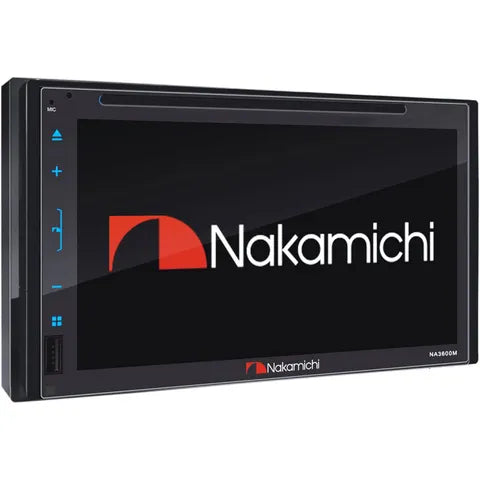 Nakamichi Double DIN CD/DVD Multimedia Receiver | Built-in MirrorLink, Apple CarPlay & Android Auto