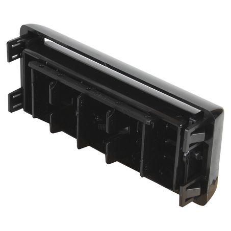 OEX Louvre Rectangle Black Plastic LVX021