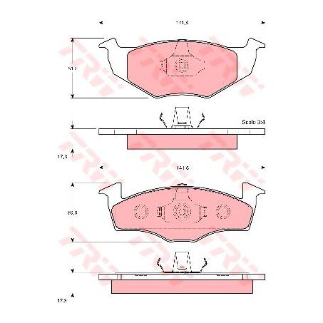 TRW Brake Pad Set (DB1407)