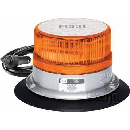 ECCO LED Beacon Amber 12 or 24V Magnetic / Vacuum Mount 7160A-VM