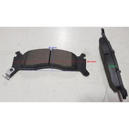 Royale Ceramic Ultra Brake Pad Set L:165 L:172.5 H:49.4 H:62.4 T:18 - BP2248