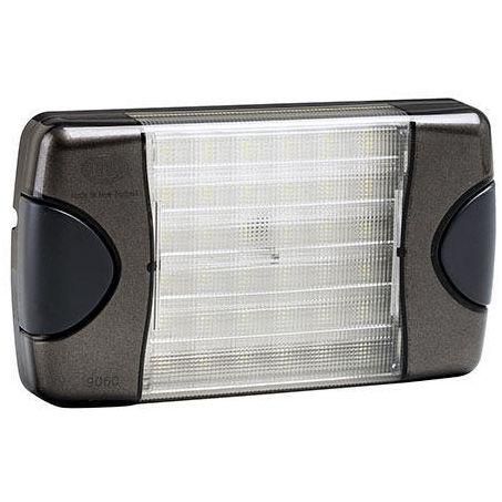 Hella DuraLED White 36 LED Lamp Surface Mount 933V Spread Beam, Charcoal Housing 95903721