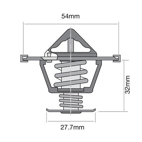 Tridon High Flow Thermostat 54mm - 82 Degrees C TT427-180