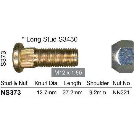 NICE WHEEL STUD AND NUT