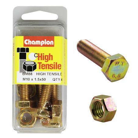 CHAMPION AUTO PARTS Champion Screw & Nut Pack M10 x 50 BM88