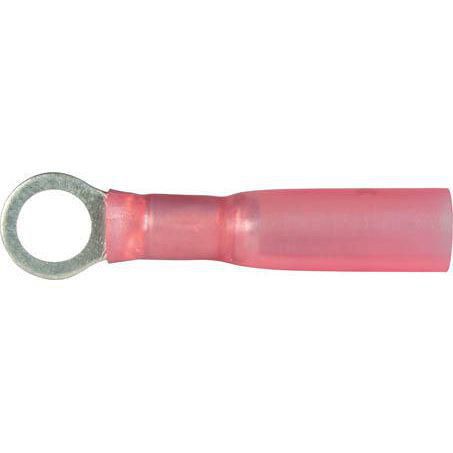OEX Crimp Terminal Ring Red ID 5mm Heat Shrinkable 50 Pce