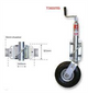 CM TRAILER JOCKEY WHEEL TWIN TYRED 250 X 4 SOLID