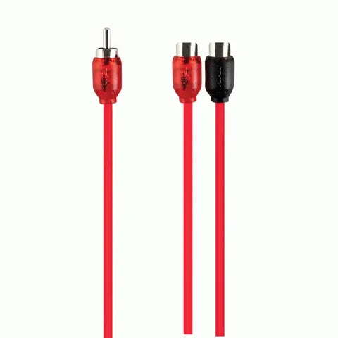 T-Spec V6 Series Y-Adapter RCA Cable 10 Pack | 2 Female to 1 Male Audio Splitter