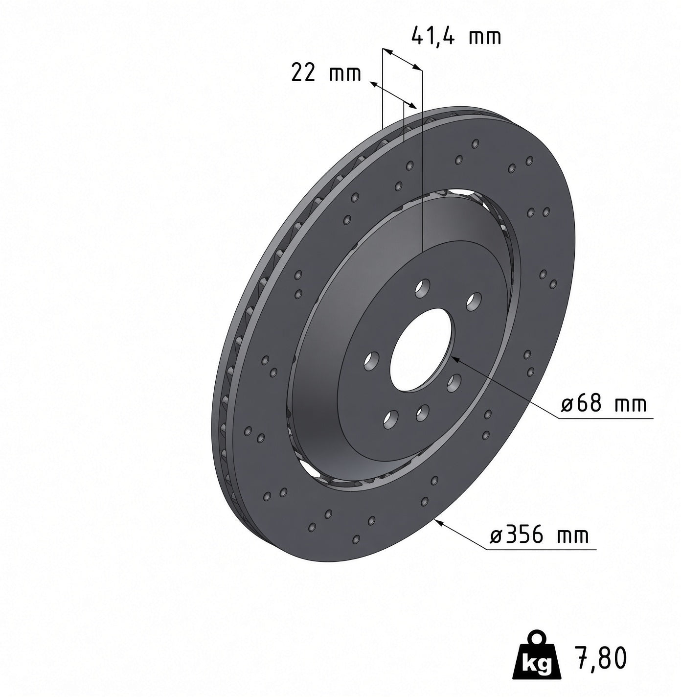 Disc Rotor Rear Audi RS6 (4G) 03/2015-10/2018 - EDR5311XD